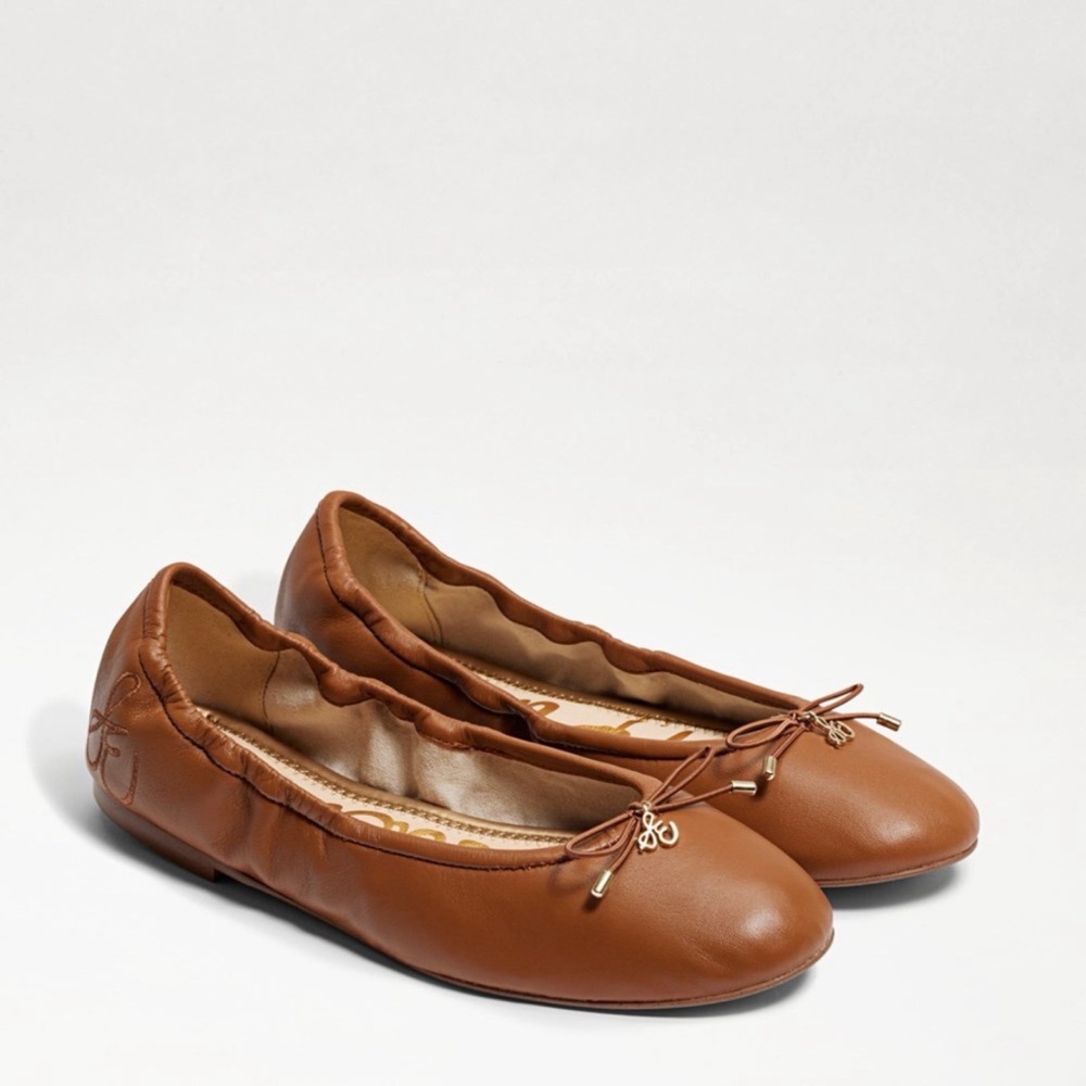 Sam Edelman Women’s Felicia leather flats in brown Neutral ballet flat Size 8.5 - Picture 2 of 8